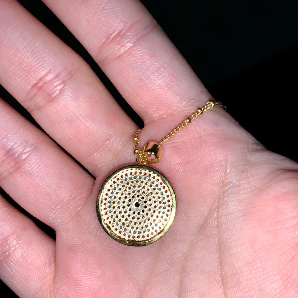 Gold Necklace with Colorful Charm MIAMI boutique! - Picture 5 of 8
